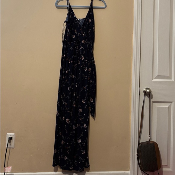 Kaileigh Pants - Kaileigh Navy Floral Jumpsuit